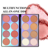 Multi-Function Eyeshadow Palette Also Applying Blusher And Highlighting for Professional Makeup