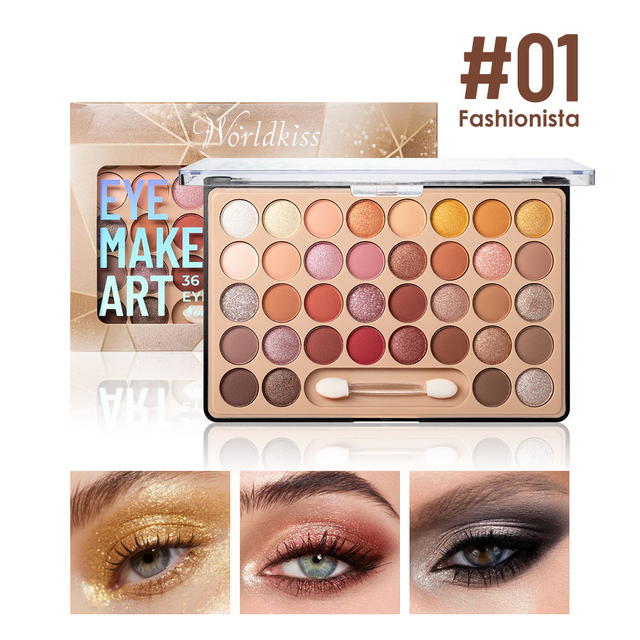 Shimmering Metallic Eyeshadow Palette for Modern Ladies with Smooth Texture